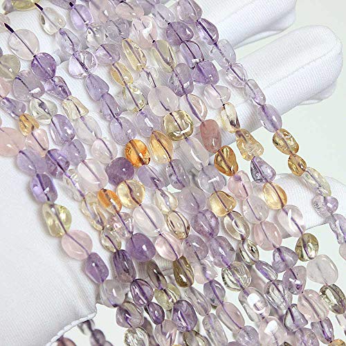 MJDCB Natural Irregular Shape Stone Beads 6-8mm Ametrine Gemstone Energy Cured for Jewelry Making Necklaces - color: Ametrine