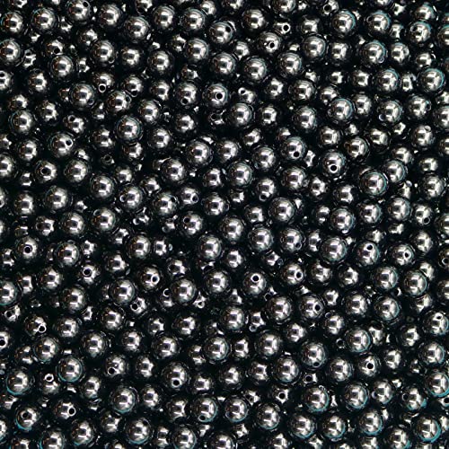 300 Pieces Black Beads for Bracelet Making, Acrylic Round Loose Spacer Beads with 1.8mm Hole, Bulk 10mm Craft Beads for Necklaces Earring Jewelry Making Supplies - color: Black, size: 10mm - 300Pcs