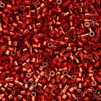 John Bead 25g Cylin Beads Ruby Red Silver Lined 11/0 Glass Cylindrical Seed Beads for Jewelry Bracelets Necklaces Earrings Making Embroidery - color: Ruby Red Silver Lined