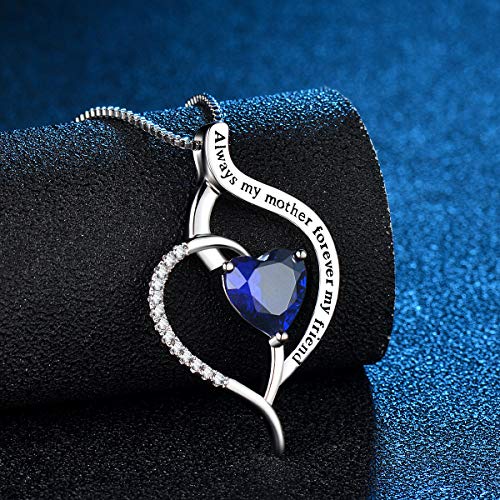 Forever Connected Mother & Son Necklace – Heart Pendant Gift for Mom, Sterling Silver Jewelry for Mother's Day or Birthday - style: Mom C