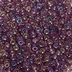 John Bead Czech Glass Seed Beads 6/0 Amethyst AB Beads for Jewelry Making Crafts, 23g Vial - color: Amethyst AB