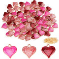 SANNIX 90Pcs Valentine's Day Heart Charms with 150Pcs Jump Rings, 3 Colors (Red, Pink, Rose Red), DIY Jewelry Making Crafts Supplies - color: 3 color