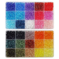 INSPIRELLE 2400 Pieces 6mm Bicone Beads 30 Colors Faceted Acrylic Beads Plastic Spacers Beads for Jewelry Making and Crafting - color: Bicone Beads (2400 pieces)