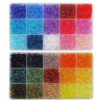 INSPIRELLE 2400 Pieces 6mm Bicone Beads 30 Colors Faceted Acrylic Beads Plastic Spacers Beads for Jewelry Making and Crafting - color: Bicone Beads (2400 pieces)