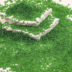 8/0 Glass Seed Beads Bulk, Green Transparent 3mm Tiny Round Craft Seed Bead, Small Mini Pony Beads for Jewelry Making Bracelet Necklace Wrist Beading Weaving Supplies, 2500pcs - color: Green Transparent