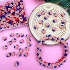 200pcs Flag Polymer Clay Beads, Mixed Charm Spacer Beads for Bracelet Necklace DIY Jewelry Making (Flag) - color: Flag