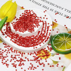 Seed Beads Red 200 Grams About 6500pcs, 3mm 8/0 Glass Craft for Making Earrings, Bracelets, Pendants, Waist Jewelry,DIY Handmade Seed Beads（Red Silver Lined ） - color: Red Silver Lined, size: 3mm