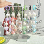 16mm Acrylic Beads Double Color Round Bead with Straight Hole, Large Beads for DIY Earrings Bracelet Necklace and Any Other Accessories (Mist) - color: mist