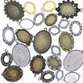 stino Metal Charms for Jewelry Making 100gram, Bulk Tibetan Silver & Gold Plated Trinkets for Earring Necklace Jewelry Making and Findings - color: Bazel 2 Silver & Gold