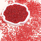 2mm Glass Seed Beads Bulk, Deep Red with Silver 12/0 Tiny Round Seed Bead, Small Mini Pony Craft Beads for Bracelet Necklace Wrist Jewelry Making Beading Weaving DIY Crafts Supplies - color: Deep Red with Silver