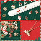MARFOREVER 40Pcs/20 Pairs Christmas Charms, Christmas Gold Enamel Charms Pendants for Jewelry Making, Metal Alloy Xmas Charm Pendants for Bracelet Necklace Earrings Making Accessories - style: Christmas