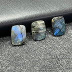 Natural Stone Pendants Faceted Flash Labradorite Stone Beads Flash Crystal Gemstone Charms for Jewelry Making Necklace Bracelet Gift - color: rectangle