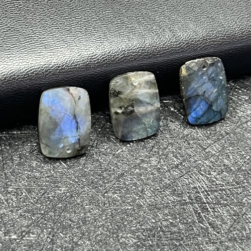 Natural Stone Pendants Faceted Flash Labradorite Stone Beads Flash Crystal Gemstone Charms for Jewelry Making Necklace Bracelet Gift - color: rectangle