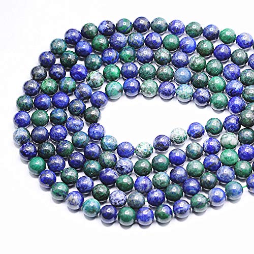 Natural Gemstone Loose Beads Smooth Round Approxi 15 inch DIY Bracelet Necklace for Jewelry Making (6mm, Chrysocolla) - color: Chrysocolla, size: 6mm