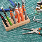 Wooden Plier Organizers 2 Pack Wooden Plier Racks Wood Pliers Block Pliers Holder for Pliers Storage-Rectangular&Hexagon - style: Hexagon & Rectangle
