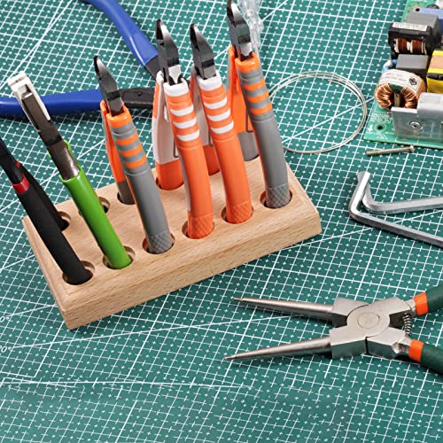 Wooden Plier Organizers 2 Pack Wooden Plier Racks Wood Pliers Block Pliers Holder for Pliers Storage-Rectangular&Hexagon - style: Hexagon & Rectangle