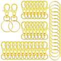 70PCS Swivel Snap Hooks with Key Rings, Metal Lobster Claw Clasp, Keychain Rings for Crafts (Gold, 1.2inch(32mm) - color: gold, size: 32mm