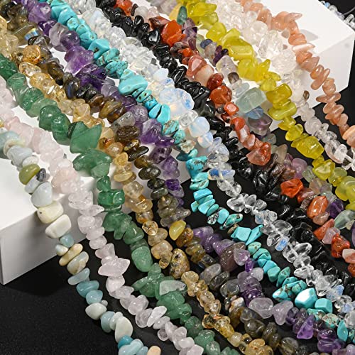 KitBeads 200-230pcs Clear Quartz Chip Beads: Natural Healing, Irregular Shaped, White Clear for Jewelry Making
