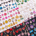 YouLuo 100Pcs Bracelet Charms for Jewelry Making Wholesale Bulk Jewelry Making Bracelets Charm KC Gold Alloy Charm Pendants and Gold Plated Enamel Charms Pendants for Bracelet Necklace - color: Gold-Multicolor