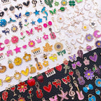 YouLuo 100Pcs Bracelet Charms for Jewelry Making Wholesale Bulk Jewelry Making Bracelets Charm KC Gold Alloy Charm Pendants and Gold Plated Enamel Charms Pendants for Bracelet Necklace - color: Gold-Multicolor