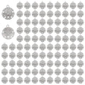 Framendino, Round Flat Seashell Charms Antique Metal Starfish Linking Charm Tibetan Sand Dollar Pendant for Jewelry Making - color: 100 Pack, size: Small