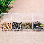 SATINIOR 12 Pack Beads Organizer Box Clear Plastic Beads Storage Containers Box with Hinged Lid for Bracelet Making DIY Jewelry Craft Nail (3.70 x 3.70 x 1.18 Inch) - size: 3.70 x 3.70 x 1.18 Inch