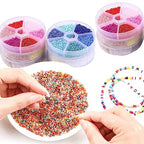 1 Box 3900pcs Mixed Color 2mm Glass Seed Beads-Small Round Spacer Loose Czech Beads for Jewelry Making Embroidery Accessories, (Yellow) - color: Yellow