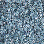 Miyuki Delica Seed Beads – Size 11/0 (1.6 mm), DB0058, Lined Light Blue AB, 7.2 g, Approx. 1440 Beads, Made in Japan - color: DB0058 - Lined Light Blue AB