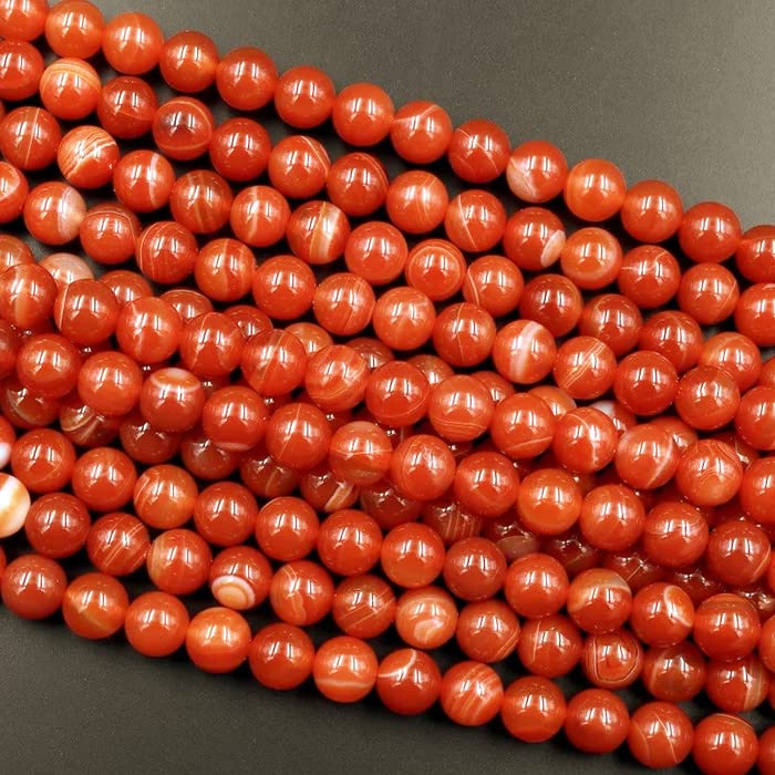 Zenkeeper 116 Pcs Carnelian Beads for Jewelry Making 6 MM Carnelian Loose Gemstones Stone Beads - color: Carnelian, size: 6MM, 116-120pcs