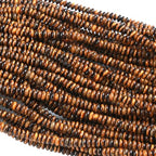 150PCS 2x4mm Natural Yellow Tiger Eye Rondelle Beads Abacus Disk Stone Beads Round Loose Spacer Gemstone Beads for DIY Bracelet Necklace Jewelry Making - color: Yellow Tiger Eye Stone, size: 2x4mm Abacus Disk