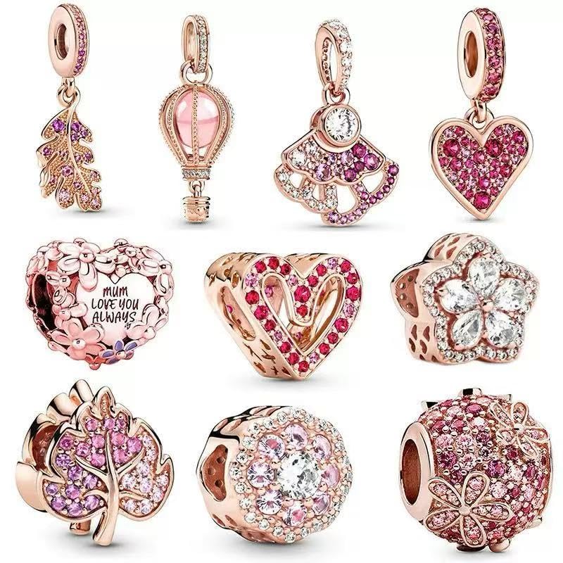 10 Pack Silver Charms,CZ Pendant Charms for Bracelets and Necklaces, DIY Jewelry Accessories,Jewelry Charm Set for Women Wife Gift.Birthday Gift - style: set54