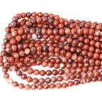 45PCS 8mm Natural Red Snake Skin Jasper Round Loose Beads for Jewelry Making DIY Gifts Arts Crafts Materials 1 Strand 15" - color: Red Snake Skin Jasper, size: 8mm 45PCS
