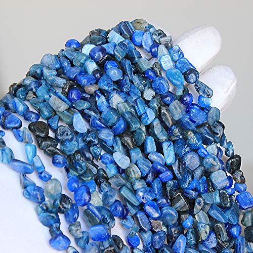 MJDCB Natural Irregular Shape Stone Beads 6-8mm kyanite Gemstone Energy Cured for Jewelry Making Necklaces - color: Kyanite