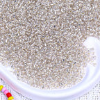 5000pcs Glass Seed Beads, 3mm 8/0 Small Individual Color Seed Beads Mini Pony Bulk for DIY Bracelet Necklaces Wrist Jewelry Making, Frosted Silver White - color: Frosted Silver White