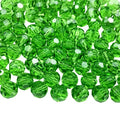 Jmassyang 200 Pieces 6mm Faceted Round Crystal Glass Beads Spacer Beads for Jewelry Making, Bracelets Necklaces Earrings Wind Chimes Suncatchers(Green) - color: Green, size: 6mm