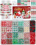 Taybonds Christmas Polymer Clay Beads, 10mm Heishi Spacer Beads for Jewelry Making, Mixed DIY Crafts Supplies for Bracelet, Necklace, Earrings, Hair Accessories and Holiday Crafts - color: Christmas
