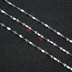 UMAOKANG 16.4 Feet White Enamel Chain for Jewelry Making Stainless Steel Lip Chains Bulk on Spool - color: Steel-White