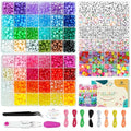 Dowsabel Friendship Bracelet Making Kit, Pony Kandi Beads & 11 Different Beads, 8 Colors Nylon Thread, DIY Jewelry & Craft Gifts - style: 48 Colors