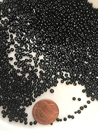 Seed Beads Size:11/0 50 gr / 1.76 oz (Opaque Black) - color: Opaque Black