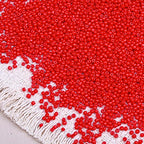 2000pcs Glass Seed Beads Bulk, 4mm 6/0 Mini Pony Spacer Small Individual Color Seed Beads for DIY Bracelet Necklaces Wrist Jewelry Making, Bright Red - color: Bright Red