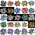 AD Beads Natural Gemstone 10mm Round Loose Beads Big Hole 2mm Sized 30pcs (Yellow Aventurine) - color: Yellow Aventurine