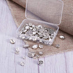 Beadthoven 80pcs/Box Tibetan Style Flat Round Oval Spacers Beads 16style Antique Silver Hope Faith Love Disc Coin Beads for Bracelet Necklace Jewelry Making Supplies - color: Antique Silver-RoundOval-16styles