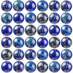 100Pcs Natural Stone Beads 8mm Lapis Lazuli Round Gemstone Loose Beads with Elastic Bracelet String for Bracelets Necklace Jewelry Making - color: Blue Lapis Lazuli, size: 8mm