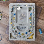 The Beadsmith Bead Board with Cover, Grey Flocked, 3 U-Shaped Channels, 6 Recessed Compartments,13.25H x 9.75L inches, Design Boards for Creating Bracelets, Necklaces and Other Jewelry - size: 28" - U Channel w/ Cover