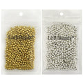 LolliBeads (R) Gold and Silver Plated Smooth Round Metal Beads Mixed Color 4 mm 600/600 Total 1200 Pcs - color: Gold/Silver 1200 Pcs 4mm