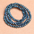 415pcs Rondelle Crystal Glass Beads 2mm 4mm 6mm 8mm Mixed Sizes, Faceted Briolette Spacer Czech Seed Loose Beads for DIY Jewelry Making (Green 2) - color: Green 2