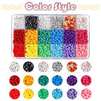 1720+pcs Pony Beads Kit 1830pcs 6 Style Letter Alphabet Beads Rainbow Plastic Pony Bead Bulk Multicolor Kandi Bead Elastic String DIY Crafts Jewelry Making Kit for Bracelets Necklaces - color: Solid Pony Beads with Letter