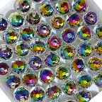 Mixed Lots Shiny AB Color Acrylic Faceted Bead DIY Beading Hairband Bracelets Necklace Craft Embelishment (Gradient) - color: Gradient