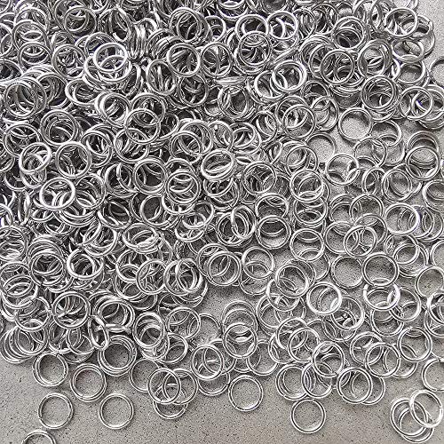 1000 pcs Stainless Steel Split Rings Jump Rings Connector Rings for Jewelry Making Necklaces Bracelet Earrings Keychain DIY Craft (12603-6mm) - size: 6mm