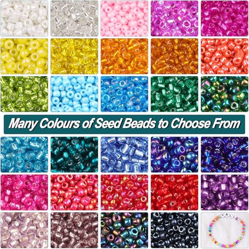 10100 Pcs Size 11/0 Glass Seed Beads, 2 mm Sapphire Small Mini Spacer Loose Pony Beads for Jewelry Making and DIY Crafts - color: Sapphire, size: Small